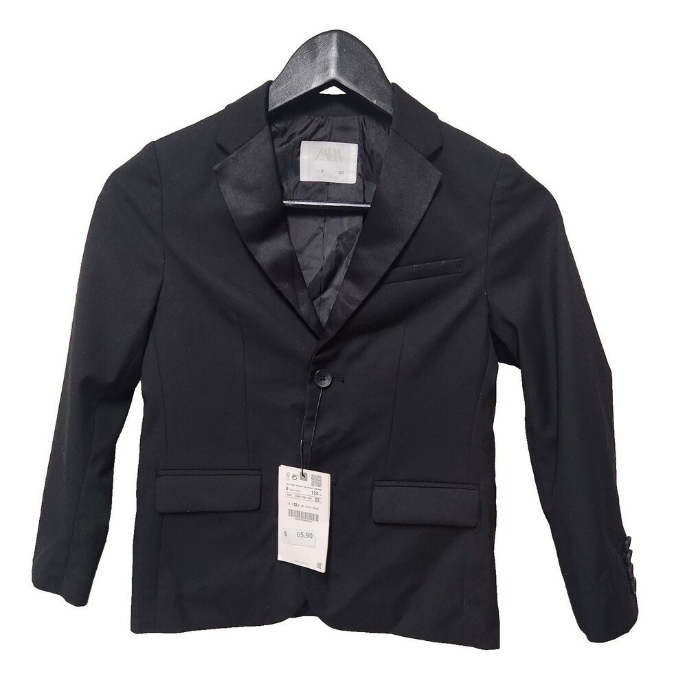 ZARA boys Tailoring Fit Suit Jacket Size 8 Jacket Wedding, Special Occasion